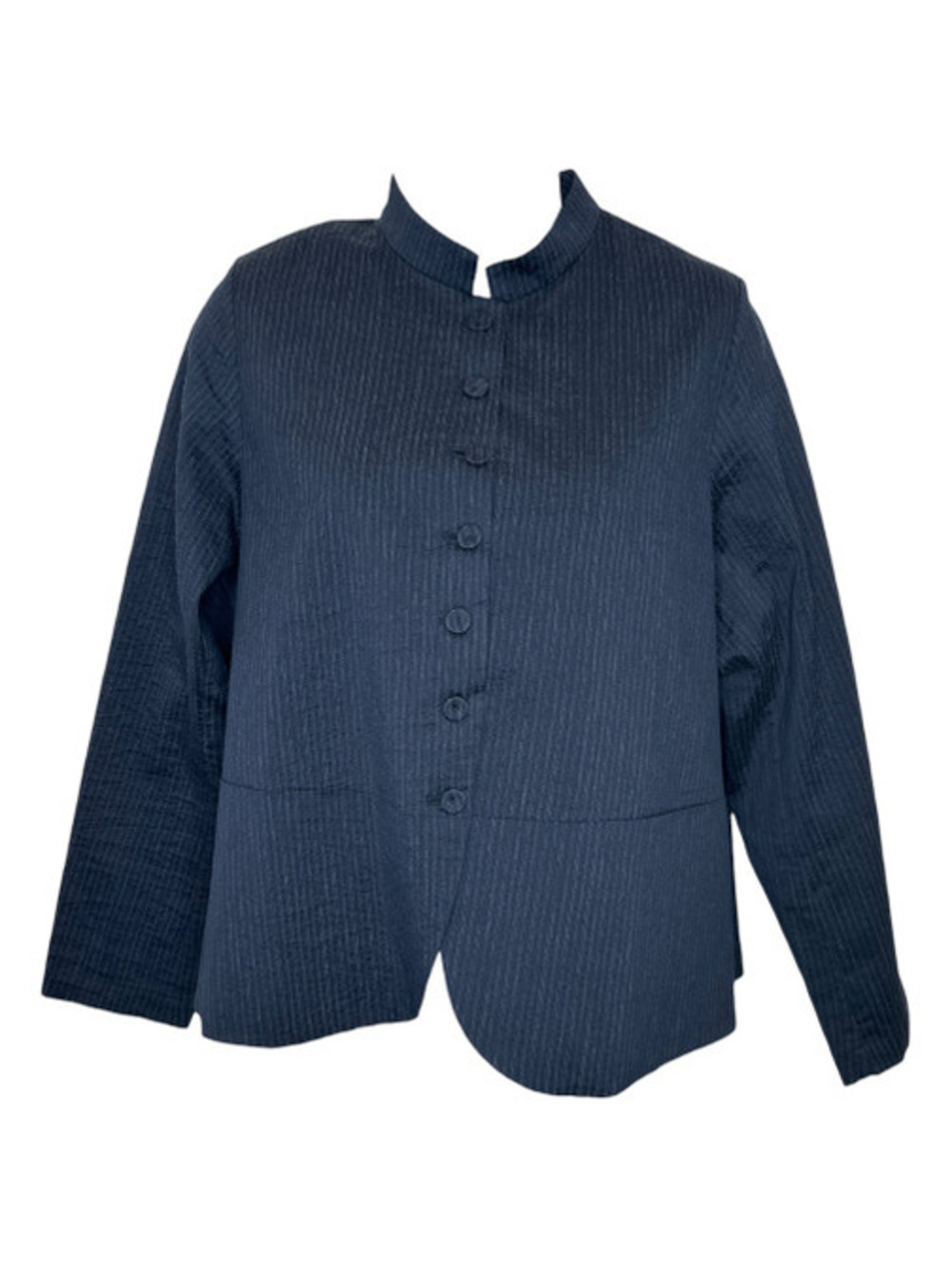 Ecole De Curiosities Jessica Striped Cotton Silk Mix Jacket